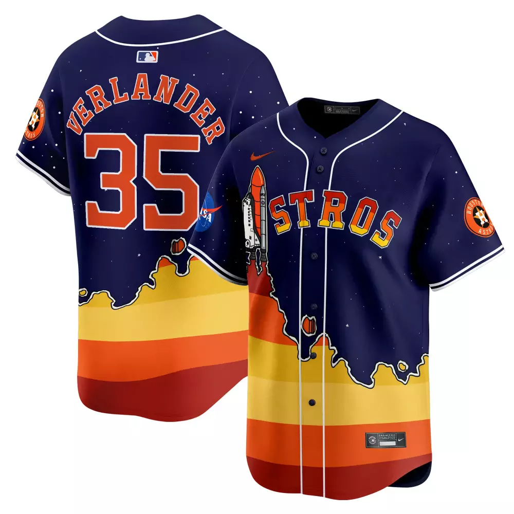 justin verlander navy unisex houston astros space city and the rainbow guts vapor premier limited jersey printed
