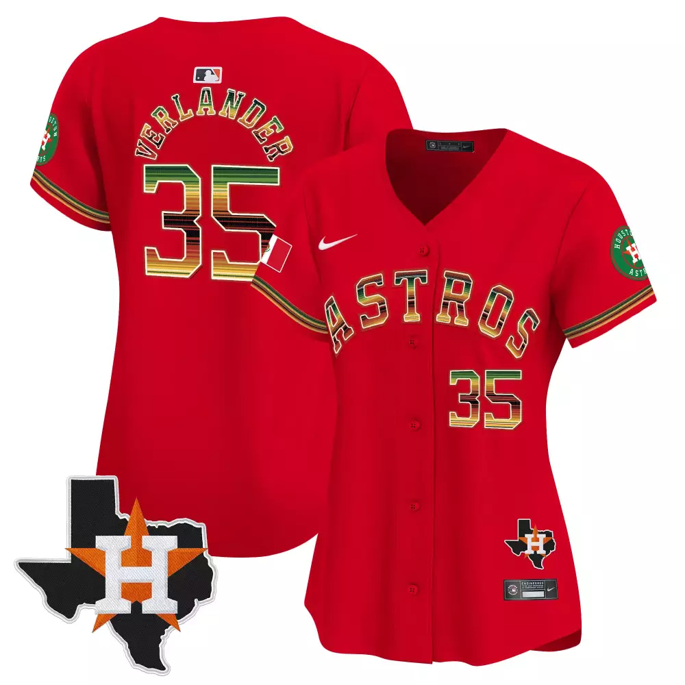 justin verlander red womens houston astros mexico traditional style vapor premier limited jersey all stitched