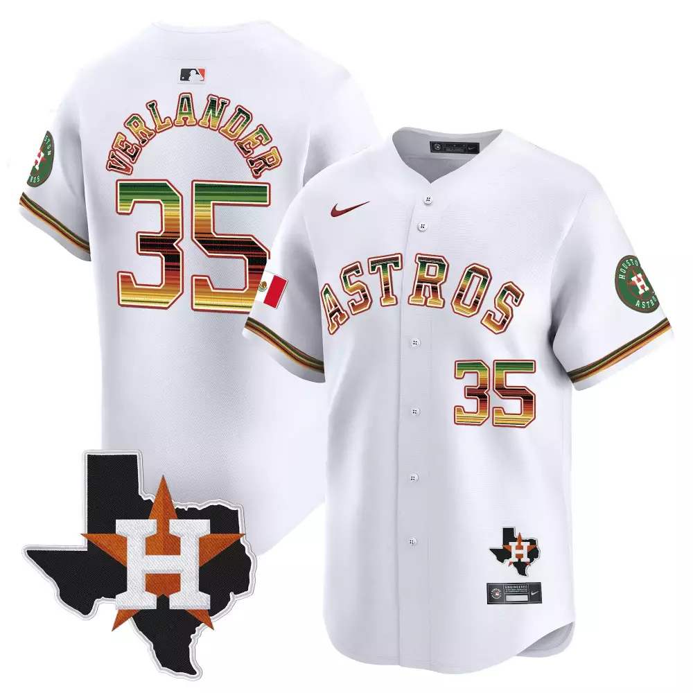 justin verlander white mens houston astros mexico traditional style vapor premier limited jersey all stitched