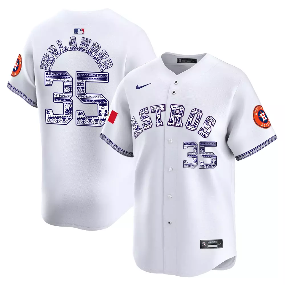 justin verlander white mens houston astros mexico traditional style vapor premier limited jersey all stitched