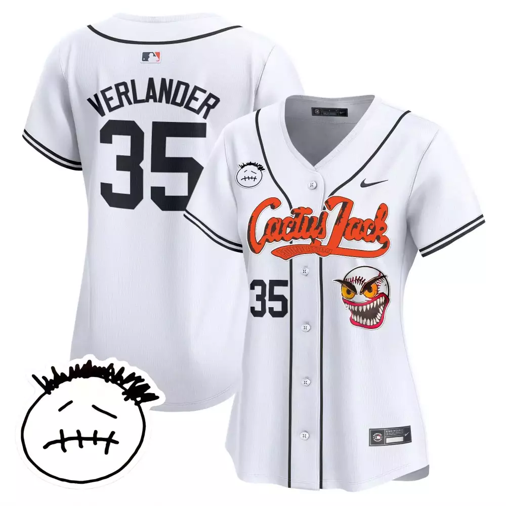 justin verlander white womens houston astros cactus jack patch vapor premier limited jersey all stitched