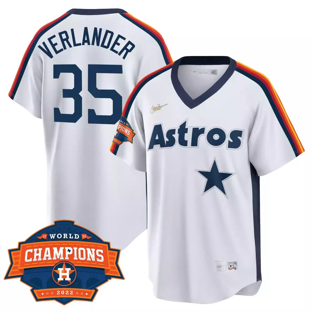 justin verlander women houston astros 2022 world series white home cooperstown collection player jersey all stitched