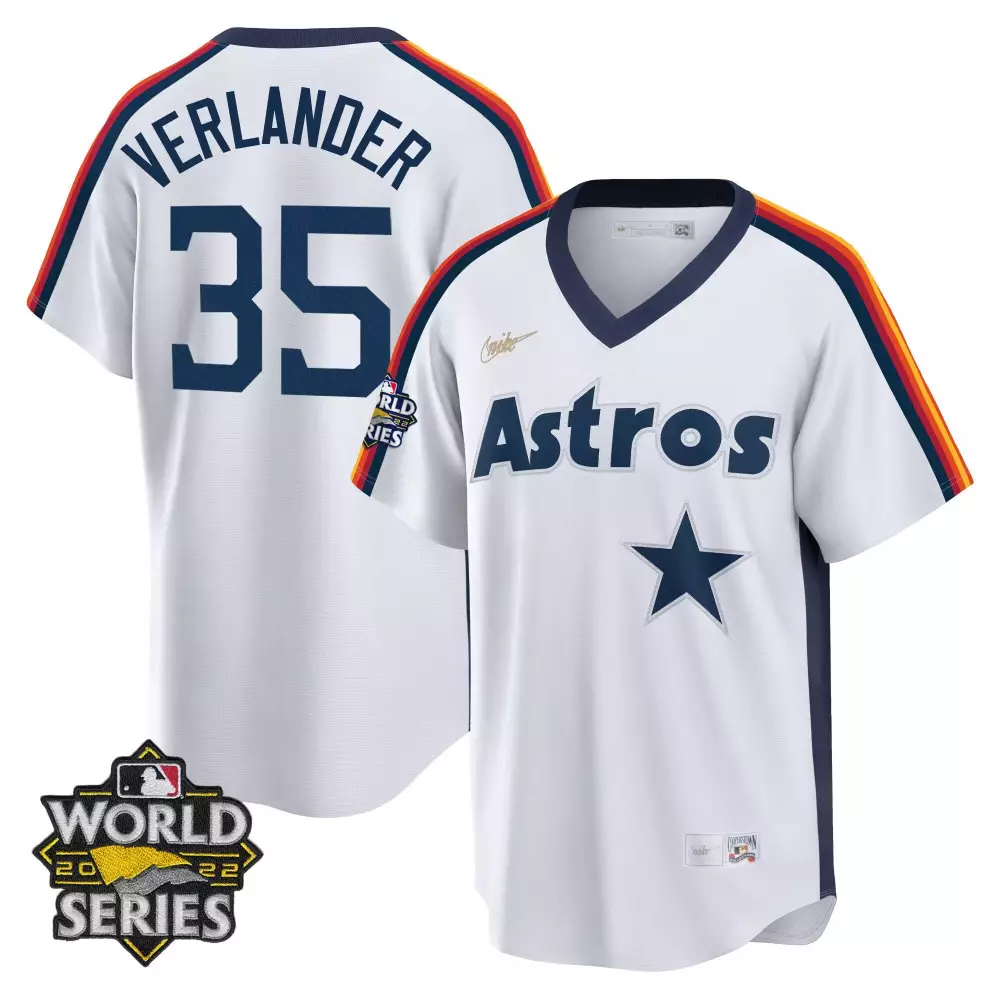 justin verlander women houston astros 2022 world series white home cooperstown collection player jersey all stitched