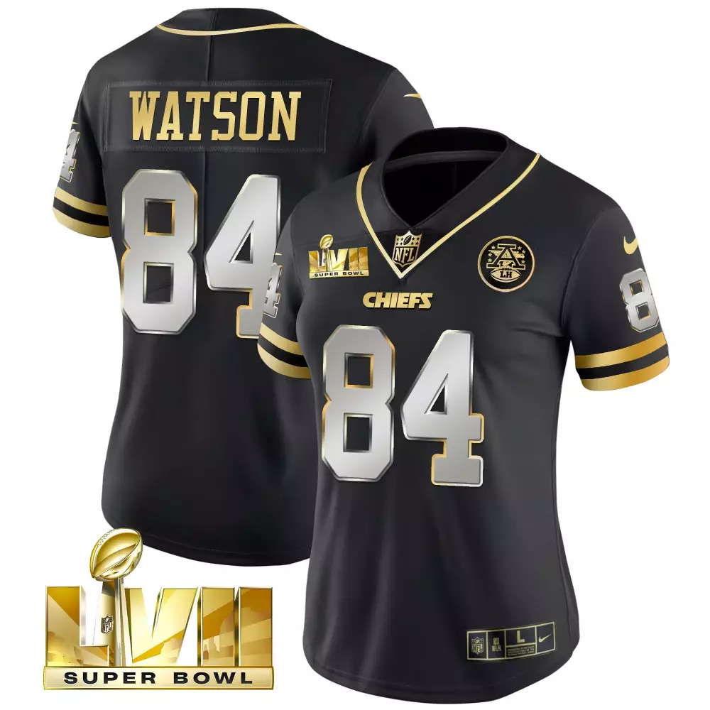 justin watson black limited womens kansas city chiefs super bowl lviii back 2 back patch vapor jersey v5 all stitched