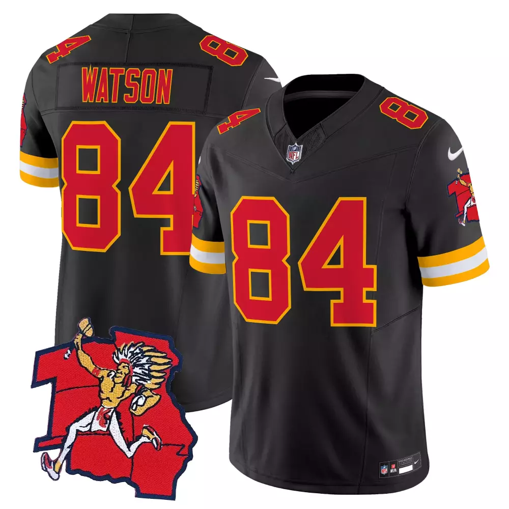 justin watson black limited womens kansas city chiefs super bowl lviii back 2 back patch vapor jersey v5 all stitched