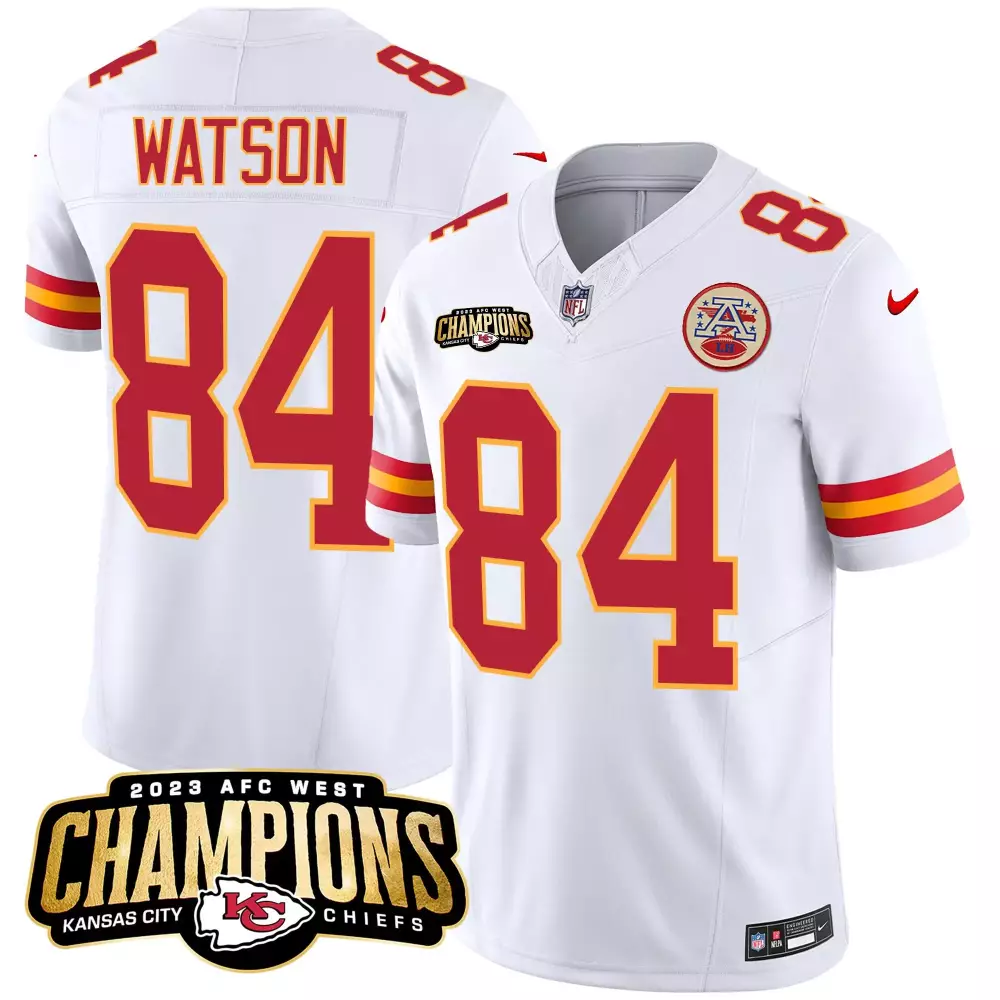 justin watson white gold womens kansas city chiefs super bowl lviii patch vapor jersey v4 all stitched