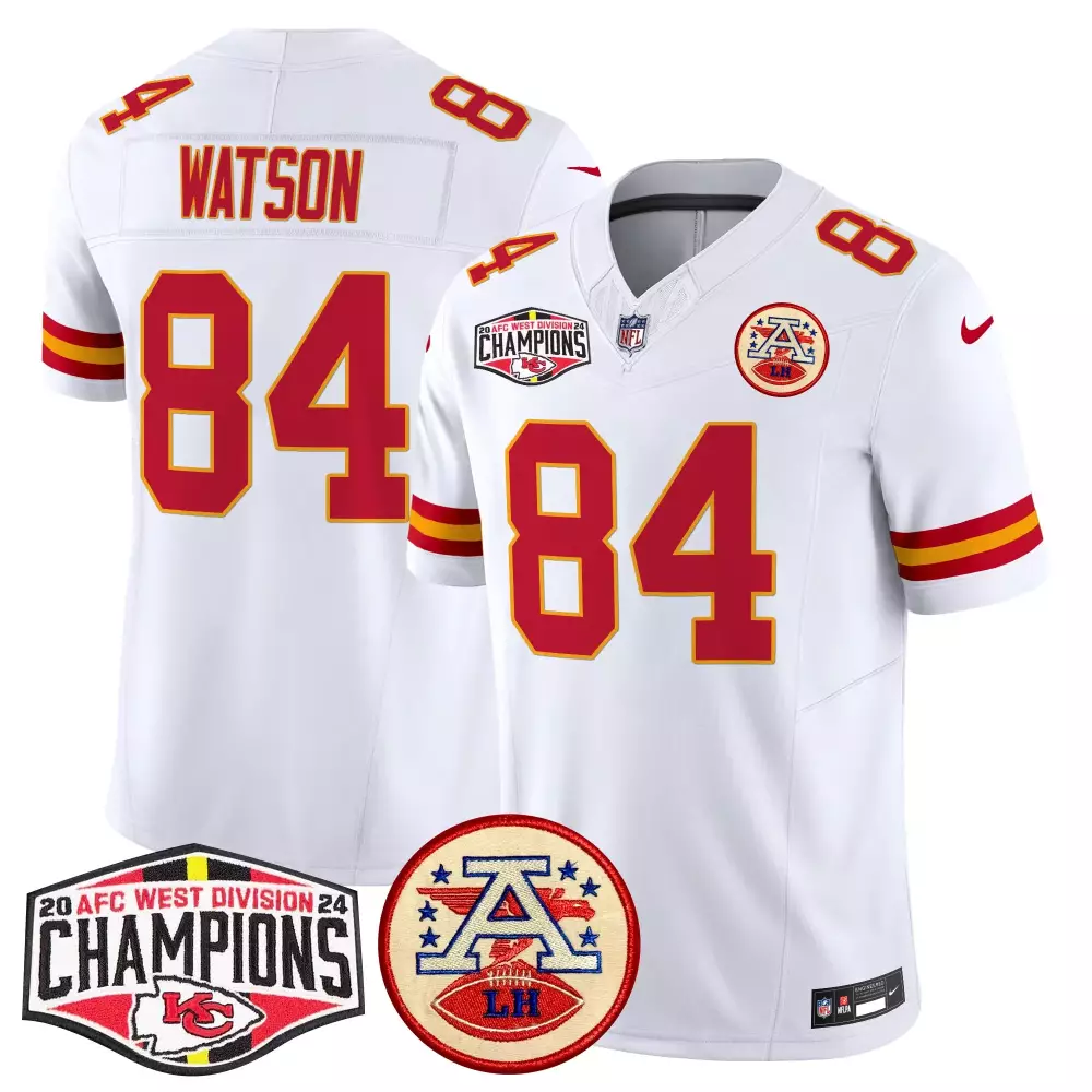 justin watson white gold womens kansas city chiefs super bowl lviii patch vapor jersey v4 all stitched