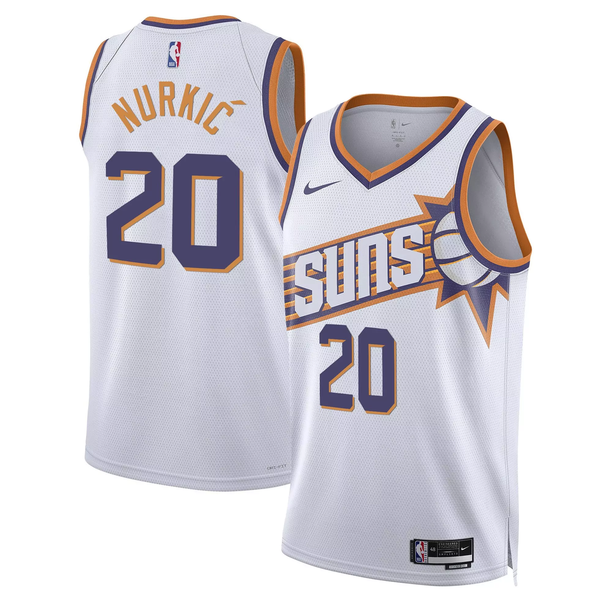 jusuf nurkic purple mens phoenix suns swingman jersey all stitched