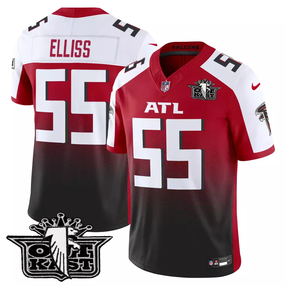 kaden elliss black mens outkast x atlanta falcons 2024 vapor limited jersey all stitched