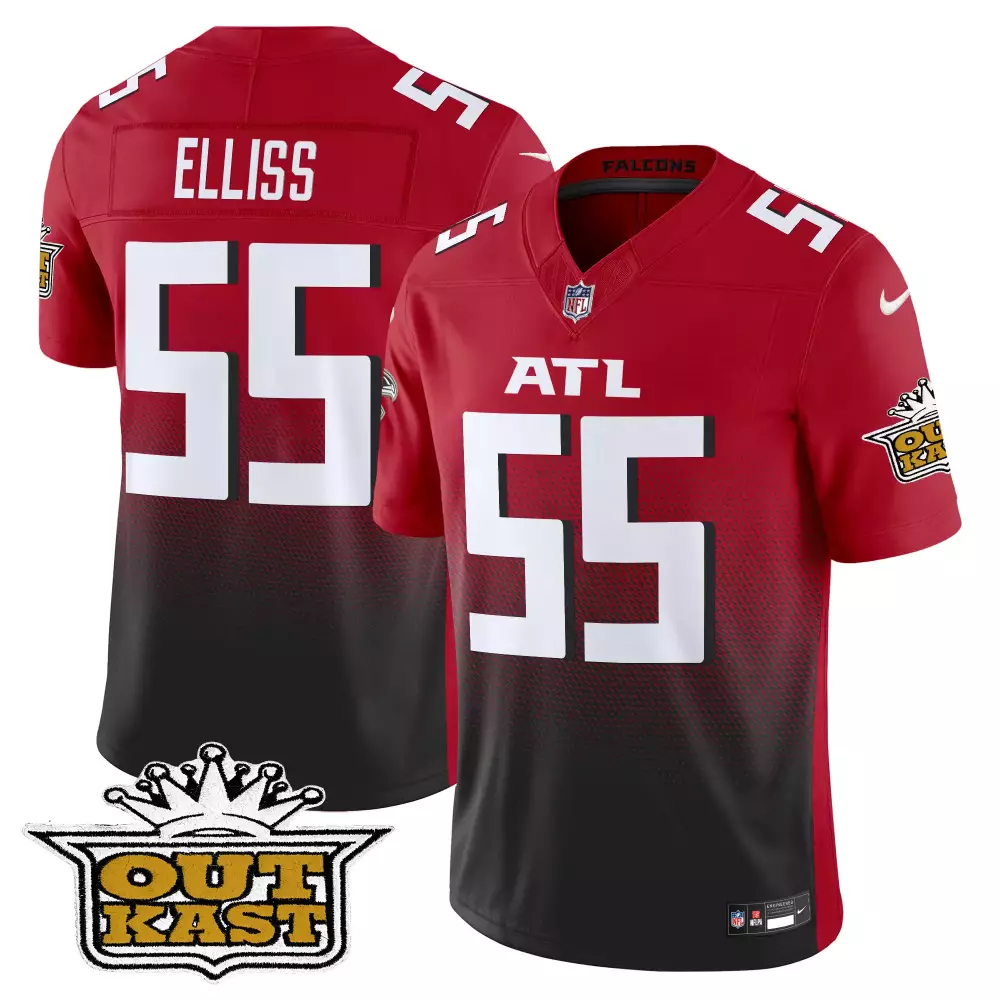 kaden elliss red mens atlanta falcons 2024 vapor limited jersey all stitched