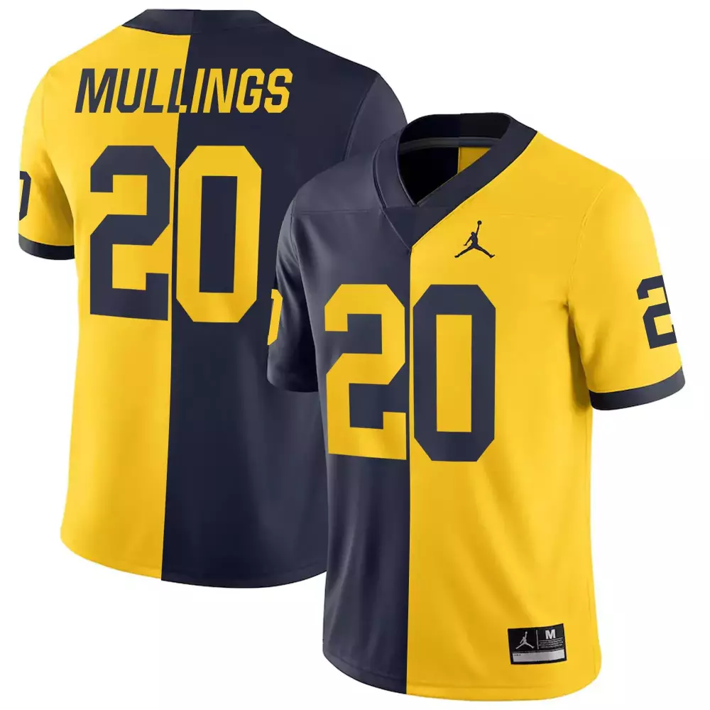 Kalel Mullings Split Michigan Wolverines Gold Split Vapor Jersey | Stitched Fan Gear for Men, Women & Youth