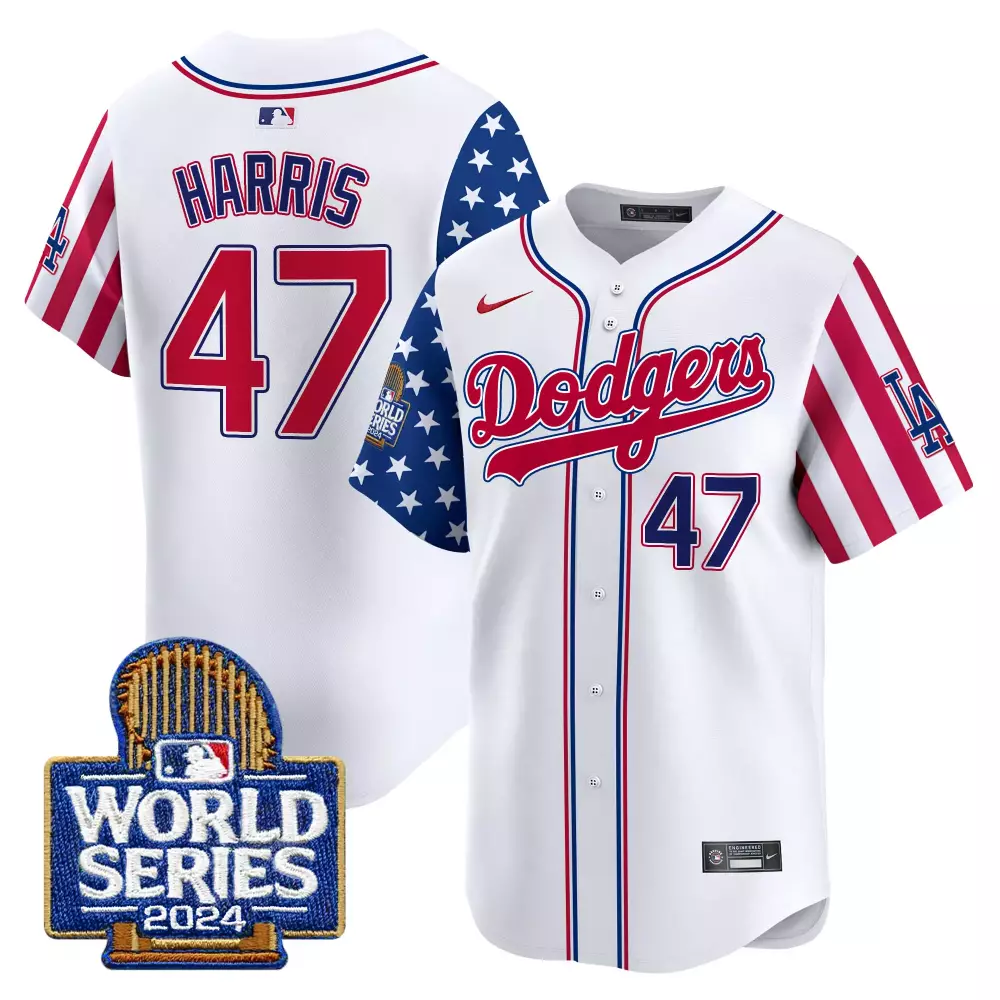 kamala harris royal womens los angeles dodgers american style 2024 world series vapor premier limited jersey all stitche