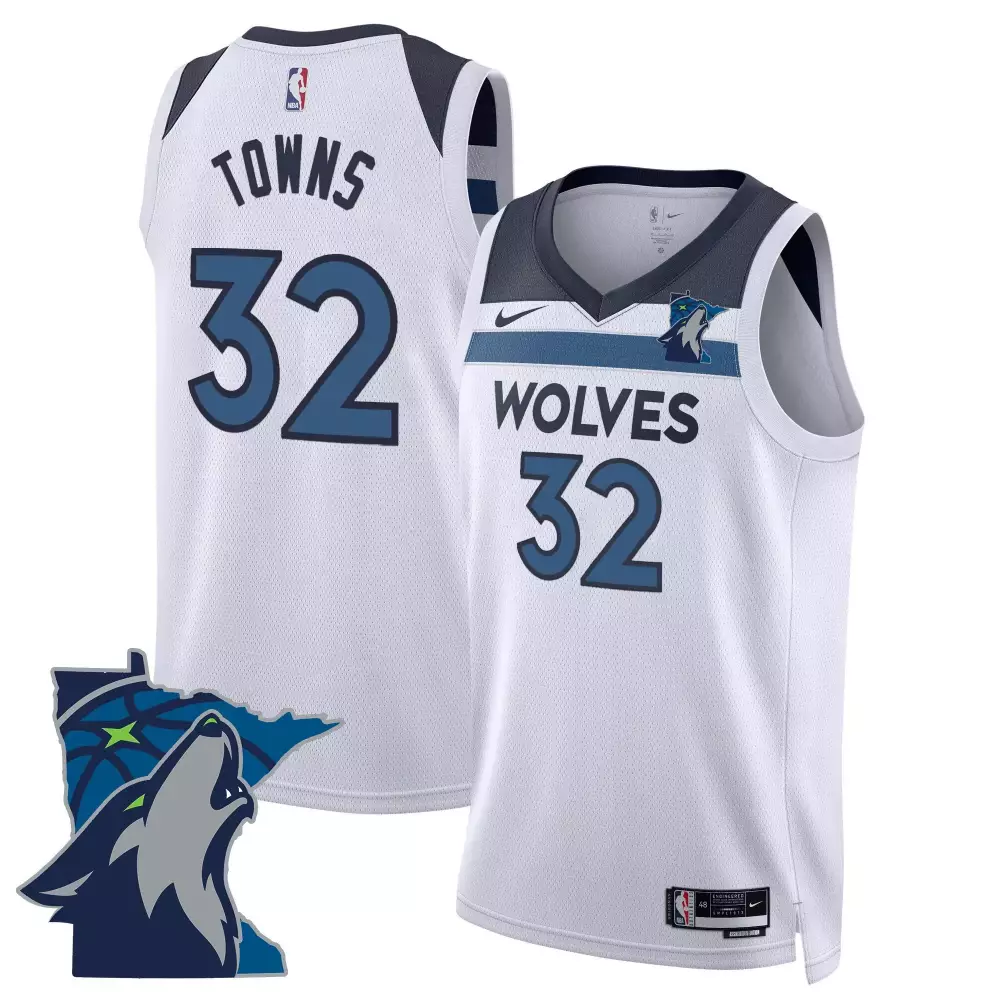 karlanthony towns association mens minnesota timberwolves swingman jersey minnesota patch all stitched