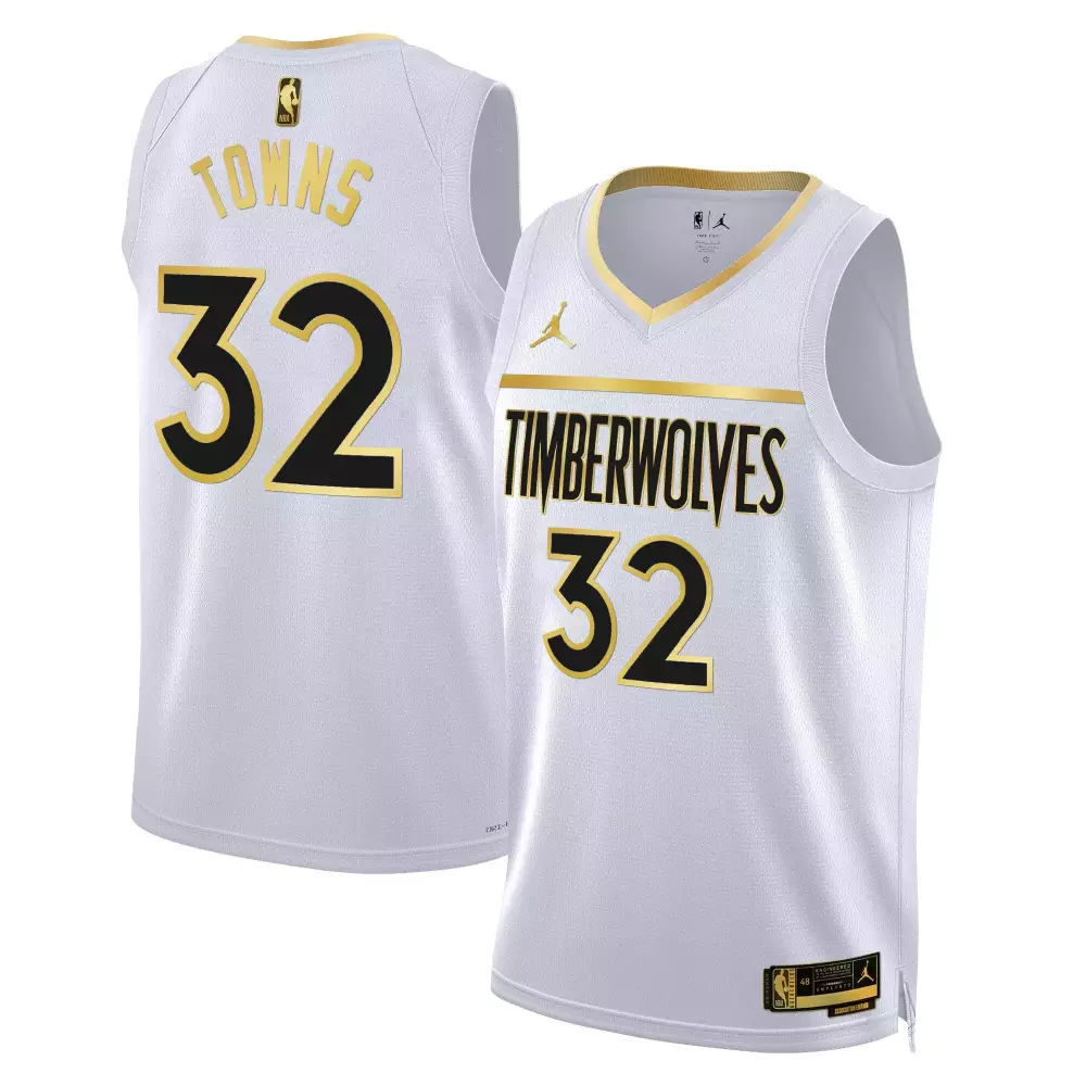 karlanthony towns white gold mens minnesota timberwolves swingman jersey all stitched