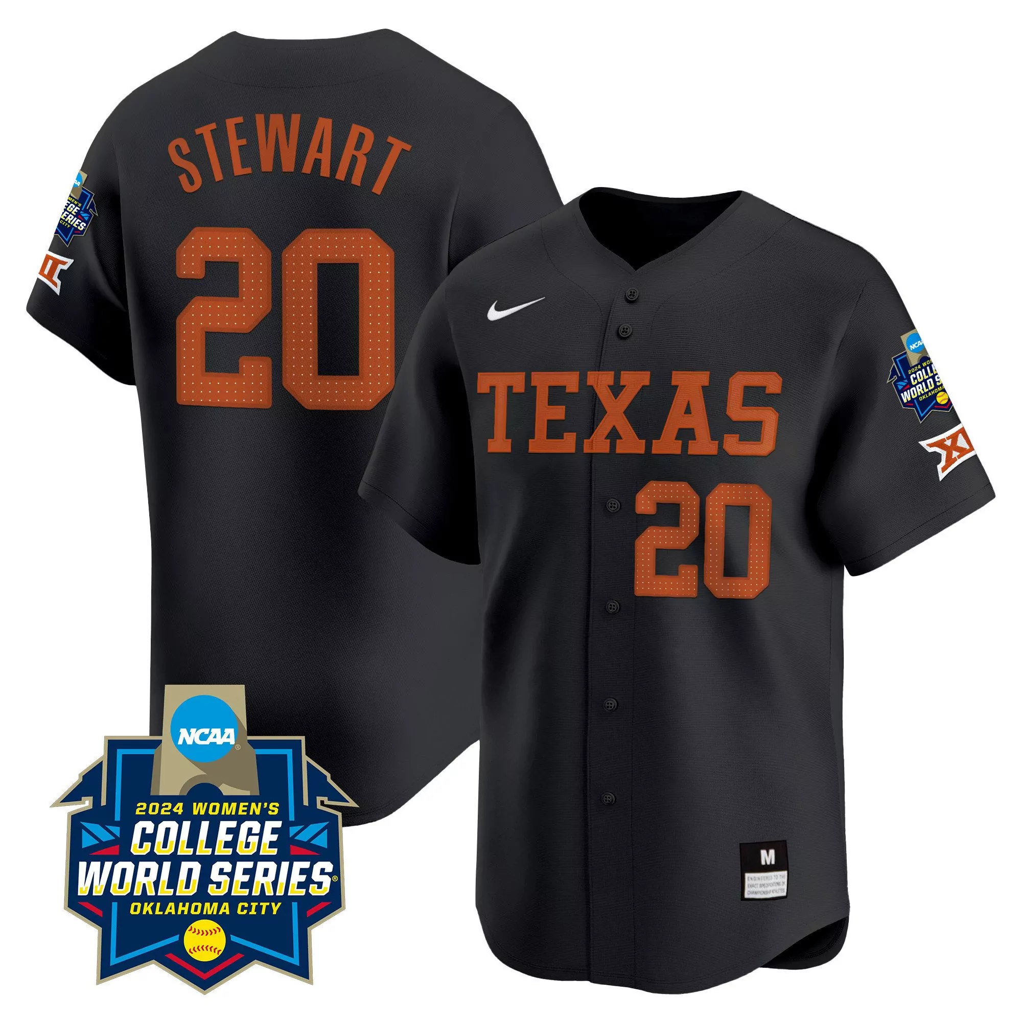 katie stewart black mens size texas longhorns womens college world series champions vapor premier limited jersey v2 all