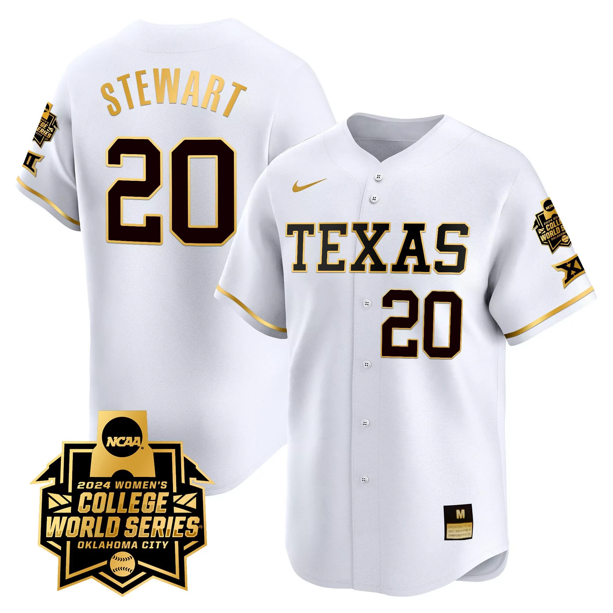 katie stewart pinstripe orange mens size texas longhorns womens college world series champions vapor premier limited jer