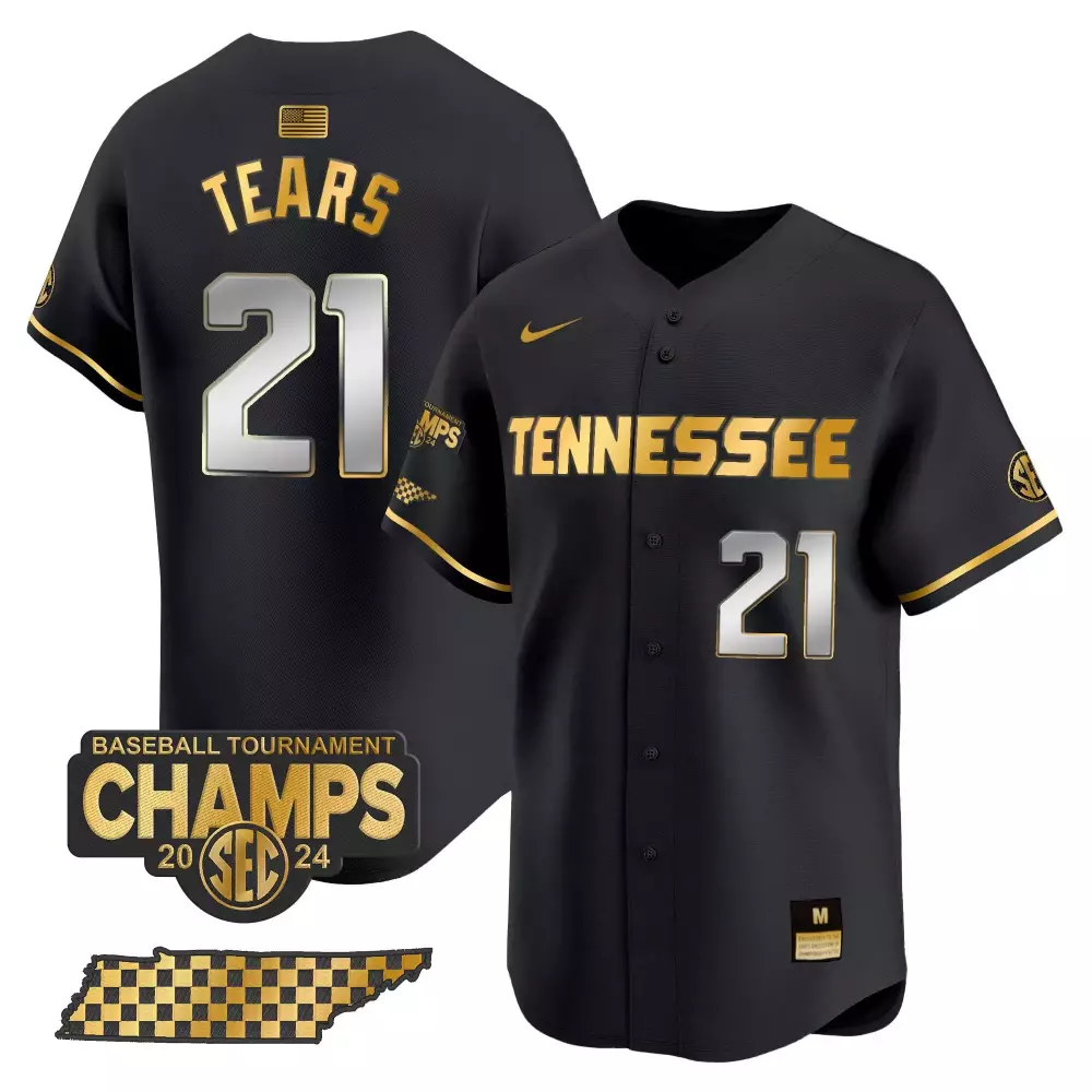 kavares tears black gold mens tennessee volunteers 2024 college world series vapor premier limited jersey v2 all stitche