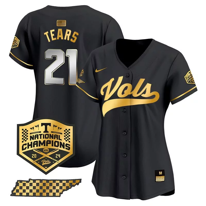 kavares tears black gold mens tennessee volunteers checkerboard 2024 tournament champions vapor premier limited jersey a