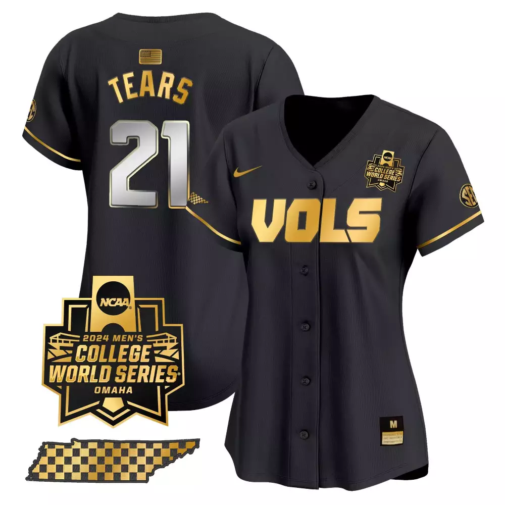 kavares tears black gold mens tennessee volunteers checkerboard 2024 tournament champions vapor premier limited jersey a