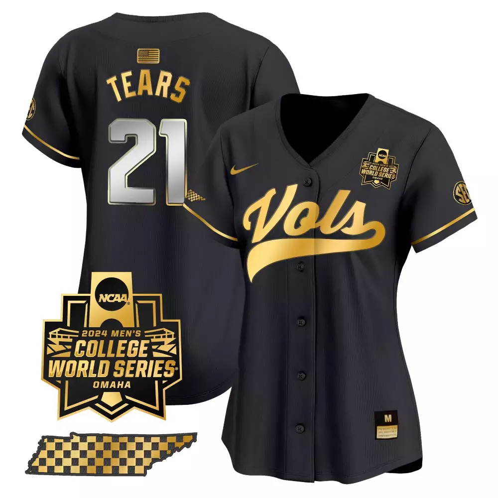 kavares tears black gold mens tennessee volunteers checkerboard 2024 tournament champions vapor premier limited jersey a