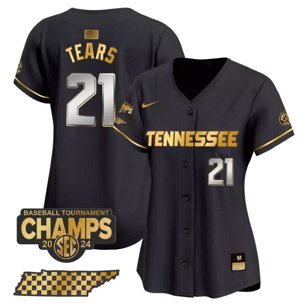 kavares tears black gold womens tennessee volunteers 2024 tournament champions vapor premier limited jersey v2 all stitc