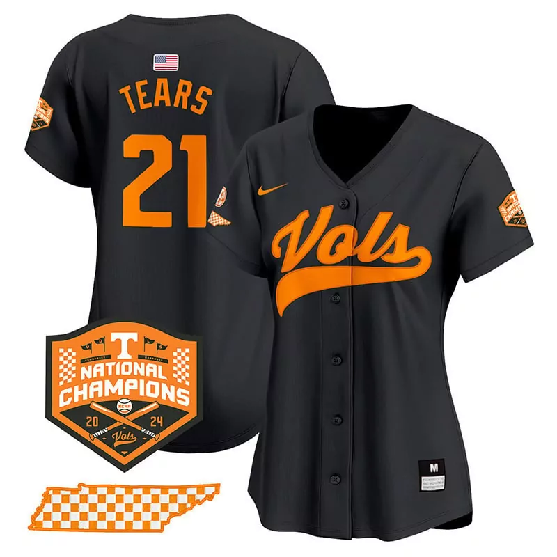 kavares tears black womens tennessee volunteers 2024 champions vapor premier limited jersey all stitched