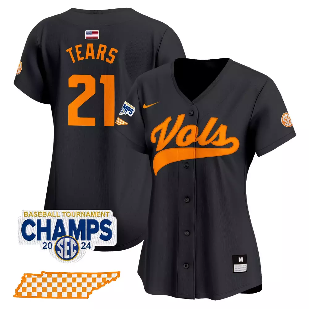 kavares tears black womens tennessee volunteers 2024 champions vapor premier limited jersey all stitched