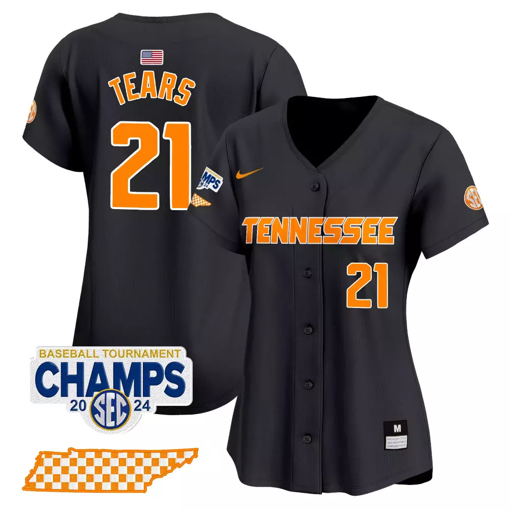 kavares tears black womens tennessee volunteers 2024 champions vapor premier limited jersey all stitched