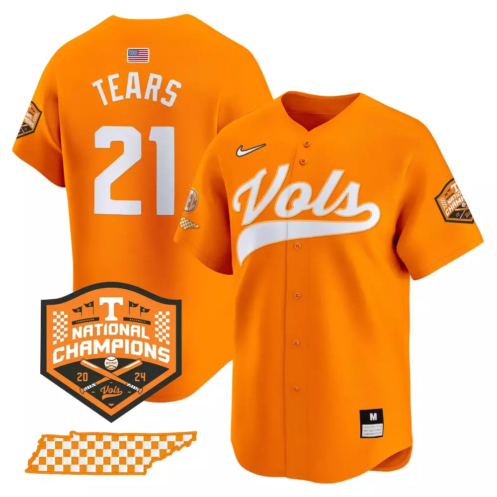 kavares tears orange mens tennessee volunteers 2024 champions vapor premier limited jersey all stitched