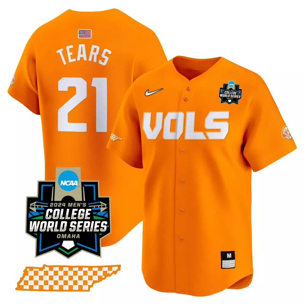 kavares tears orange mens tennessee volunteers 2024 champions vapor premier limited jersey all stitched
