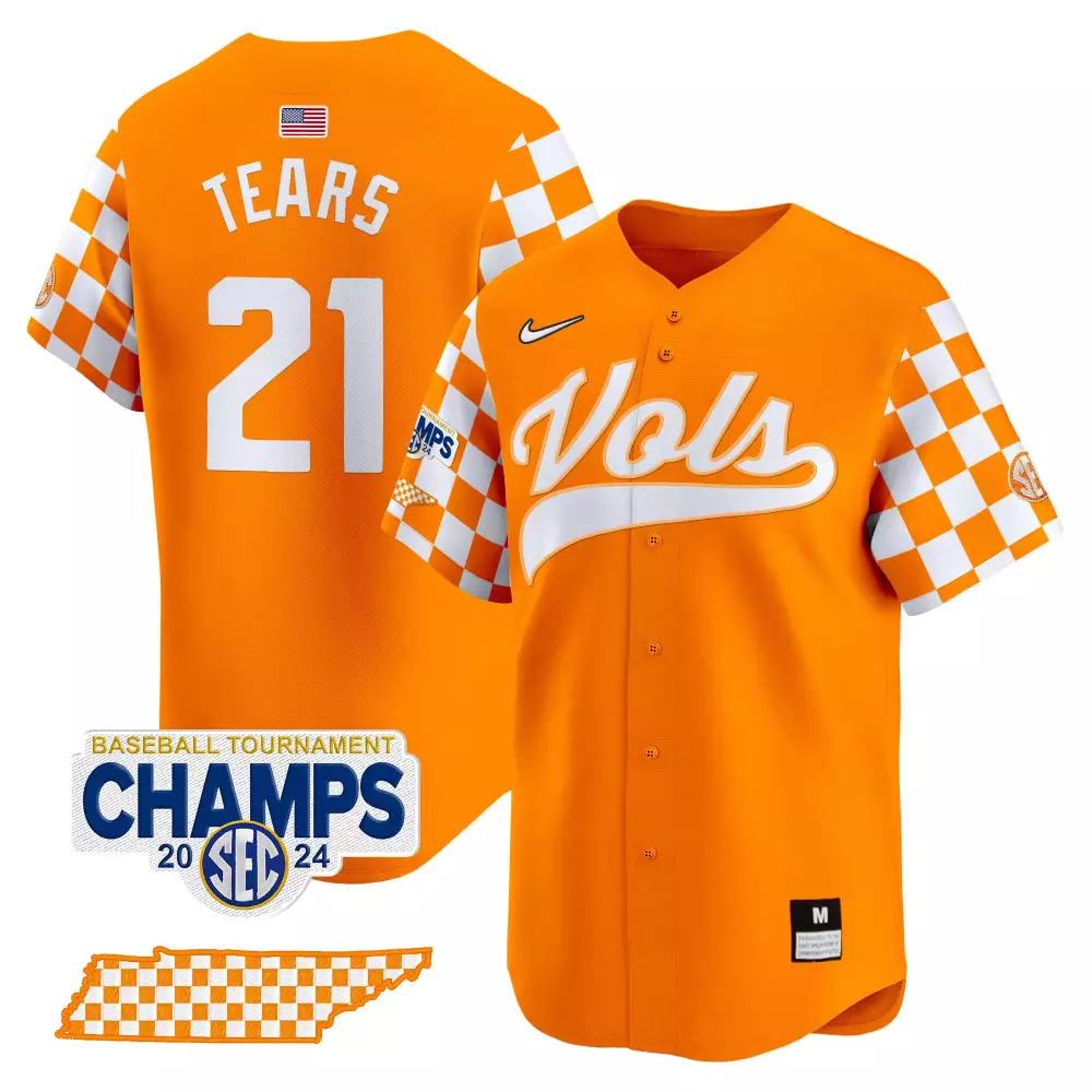 kavares tears orange mens tennessee volunteers 2024 tournament champs world series vapor premier limited jersey all stit