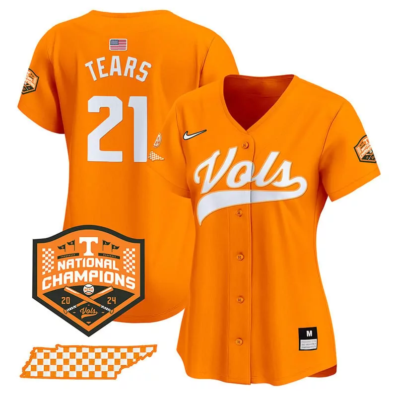 kavares tears orange mens tennessee volunteers 2024 tournament champs world series vapor premier limited jersey all stit
