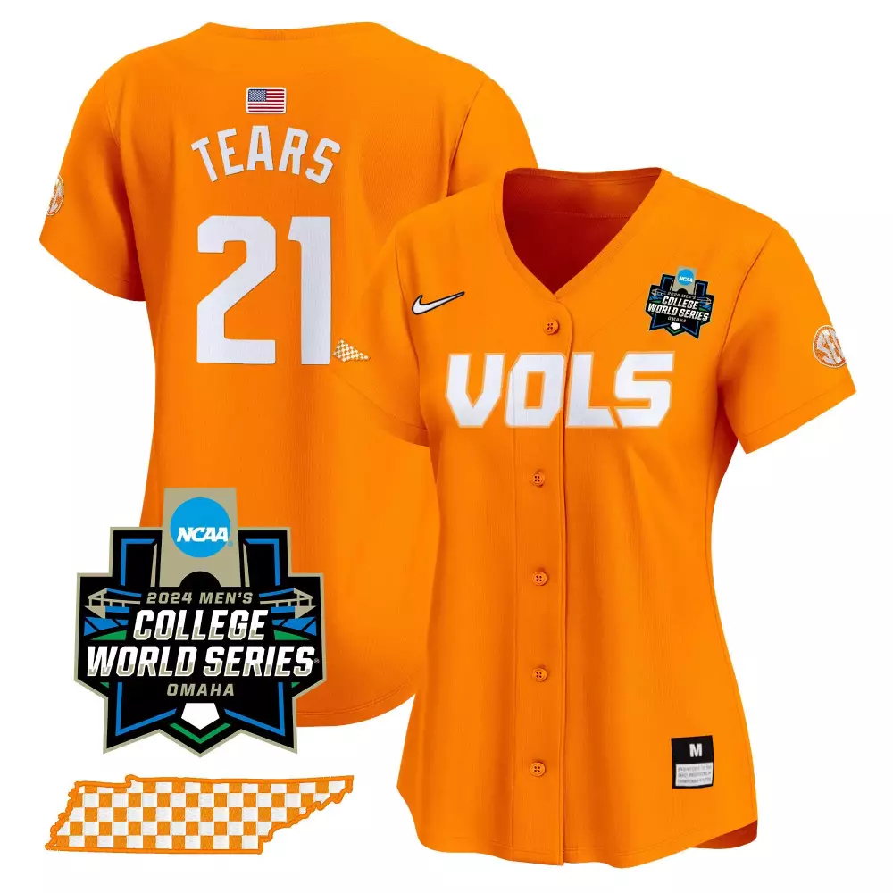 kavares tears orange mens tennessee volunteers 2024 tournament champs world series vapor premier limited jersey all stit