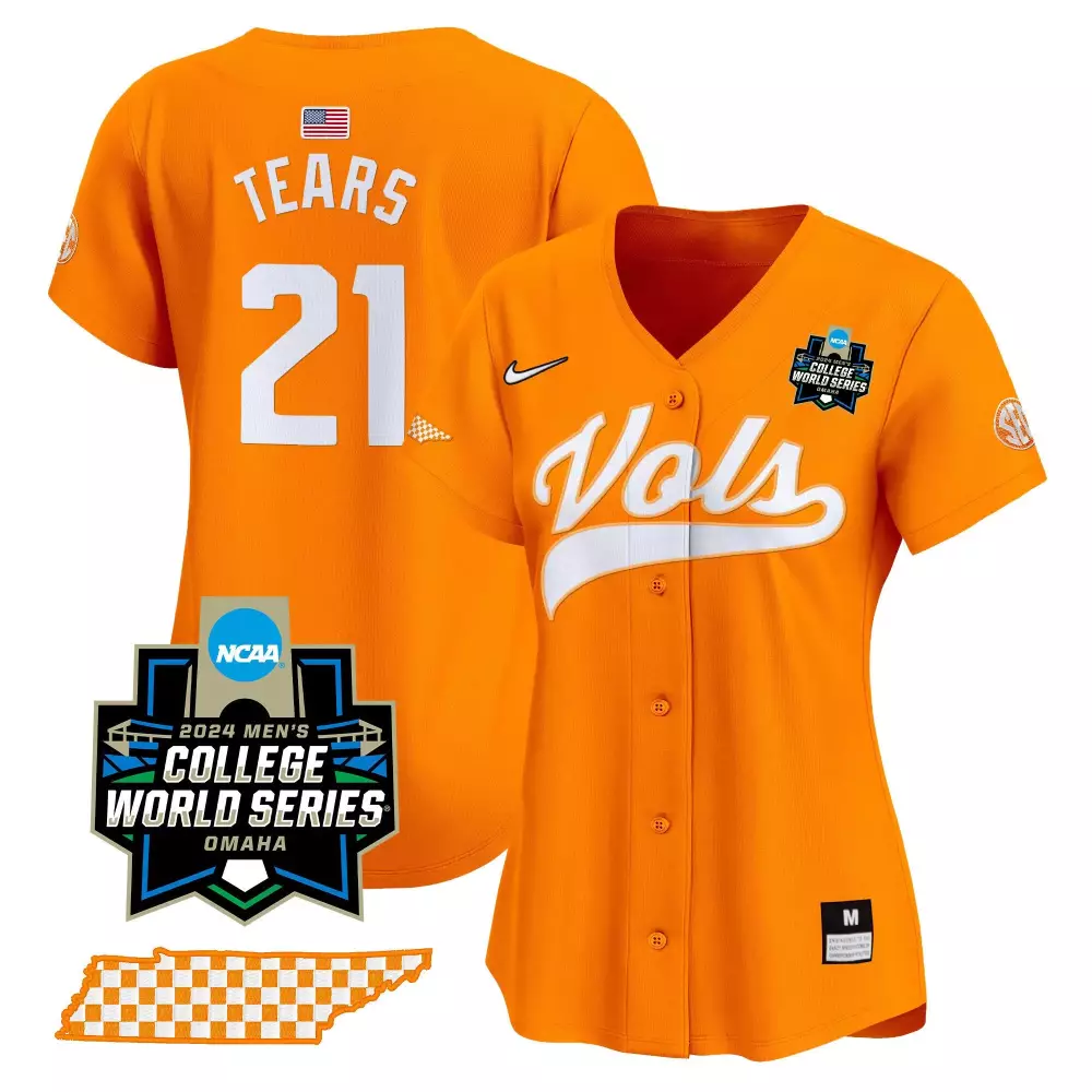 kavares tears orange womens tennessee volunteers 2024 college world series vapor premier limited jersey v2 all stitched