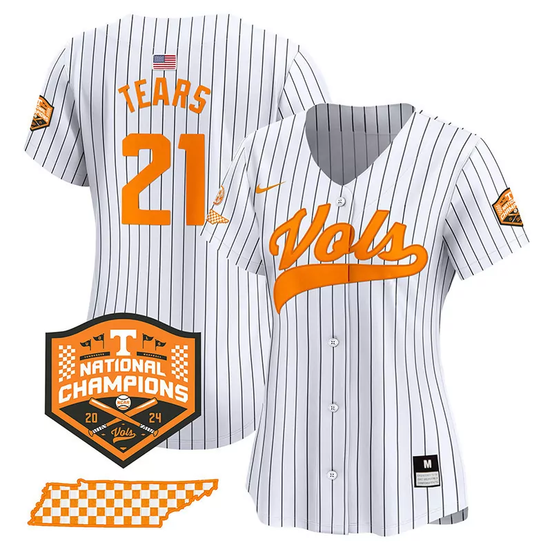 kavares tears pinstripe womens tennessee volunteers 2024 champions vapor premier limited jersey all stitched