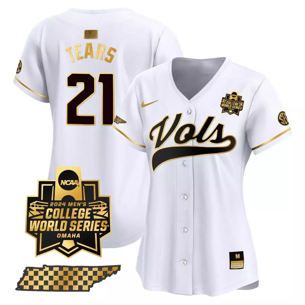 kavares tears white gold mens tennessee volunteers checkerboard 2024 tournament champions vapor premier limited jersey a