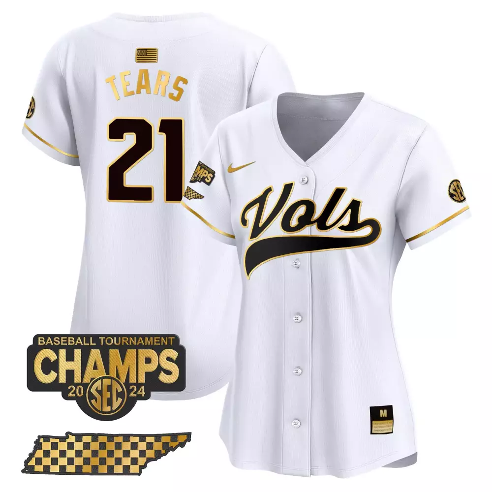 kavares tears white gold mens tennessee volunteers checkerboard 2024 tournament champions vapor premier limited jersey a