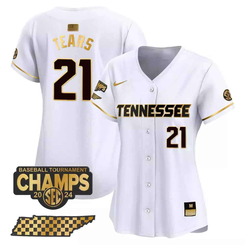 kavares tears white gold womens tennessee volunteers 2024 tournament champions vapor premier limited jersey v2 all stitc