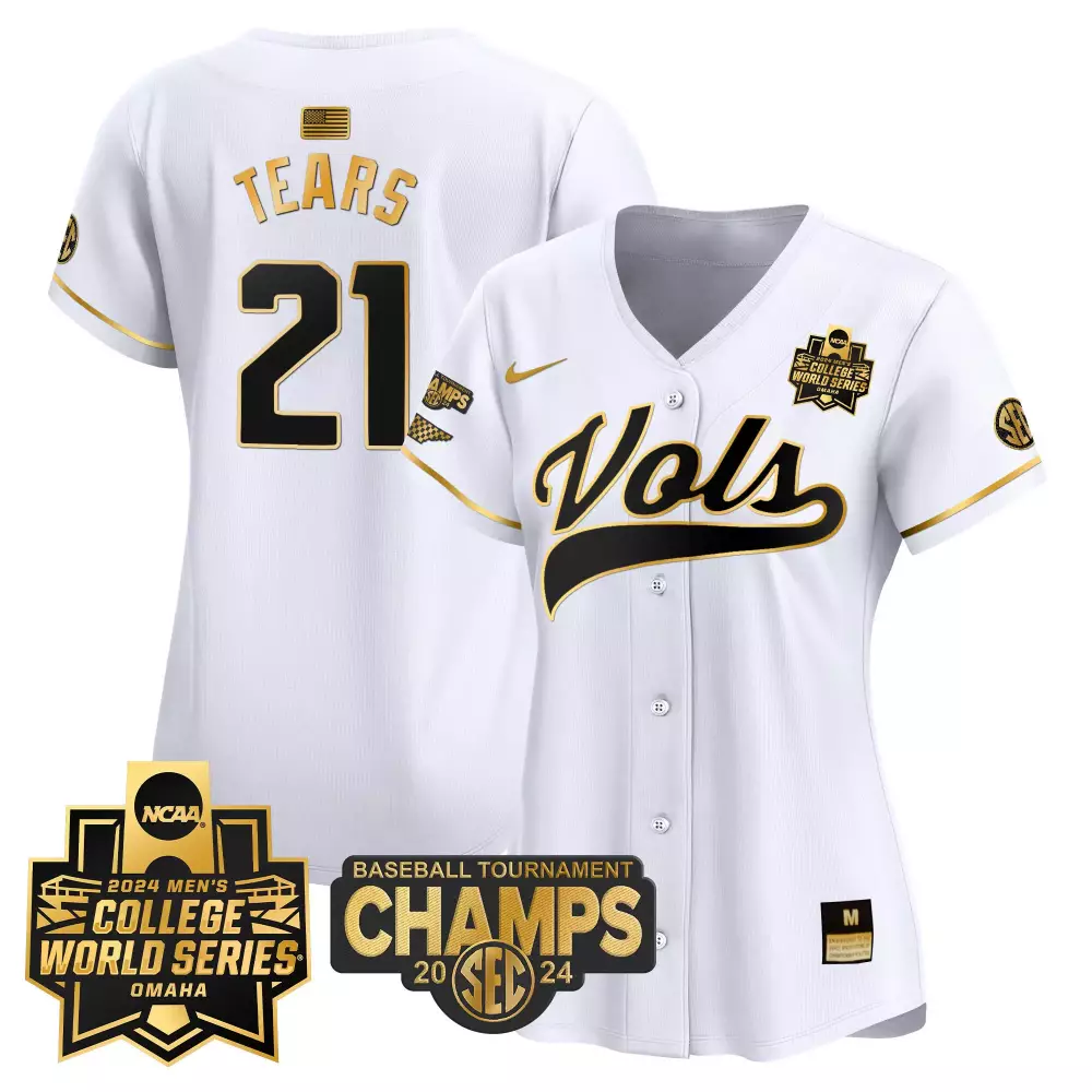 kavares tears white gold womens tennessee volunteers 2024 tournament champions vapor premier limited jersey v2 all stitc
