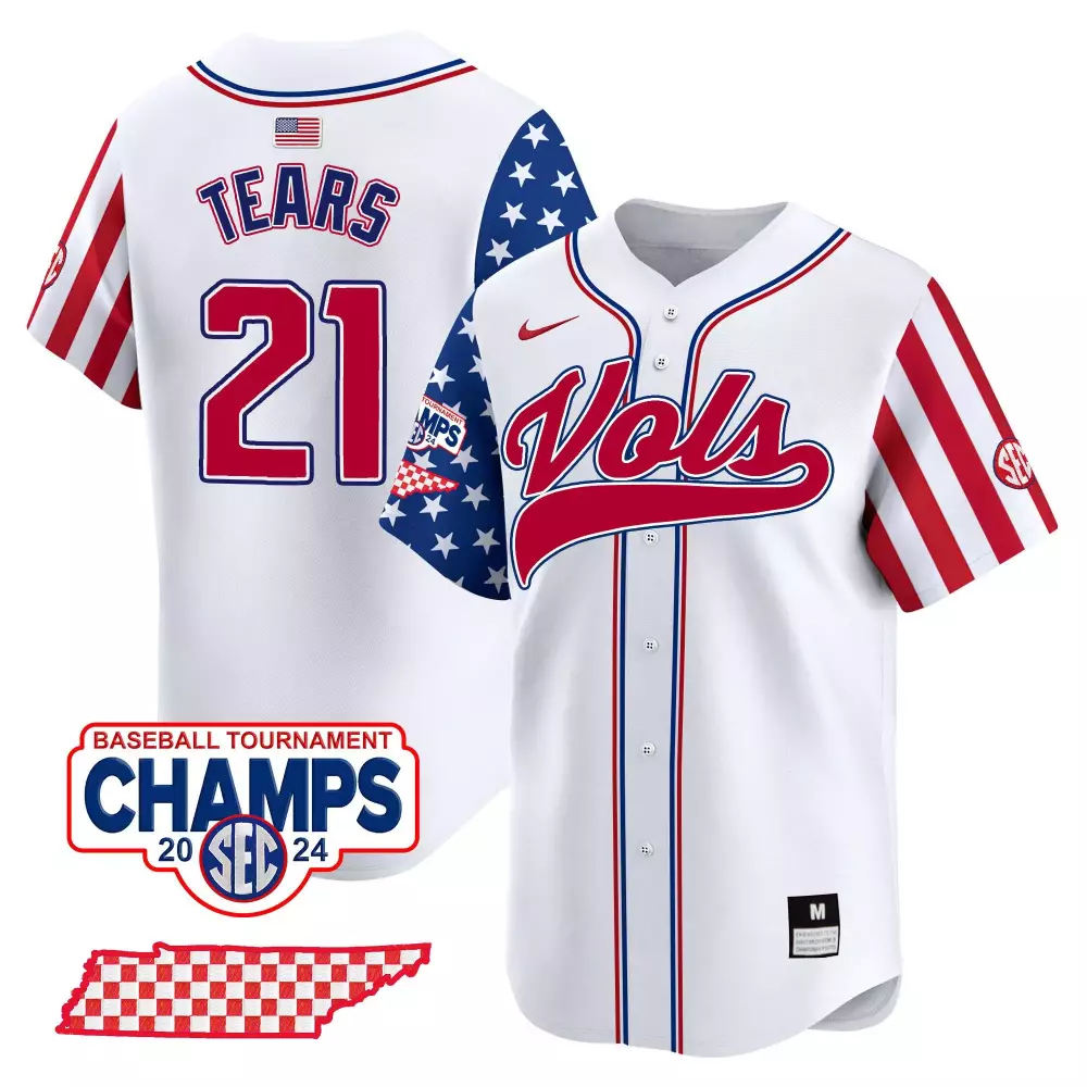 kavares tears white mens tennessee volunteers 2024 independence day vapor premier limited jersey all stitched