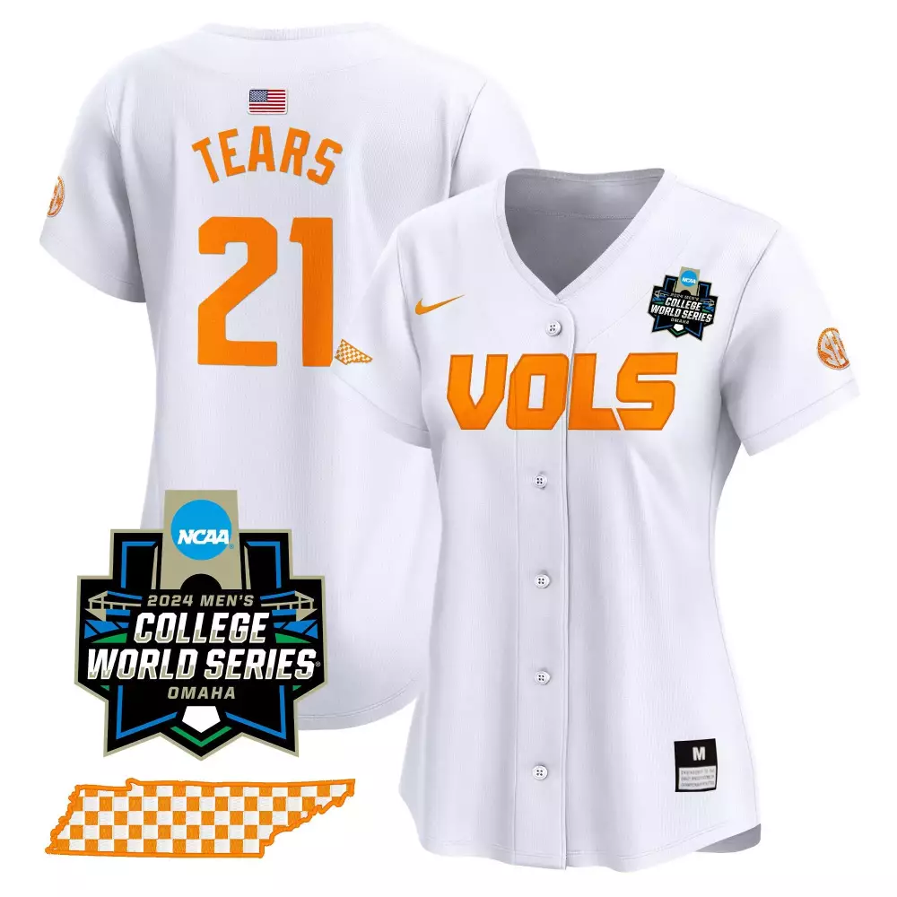 kavares tears white mens tennessee volunteers checkerboard 2024 tournament champions vapor premier limited jersey all st