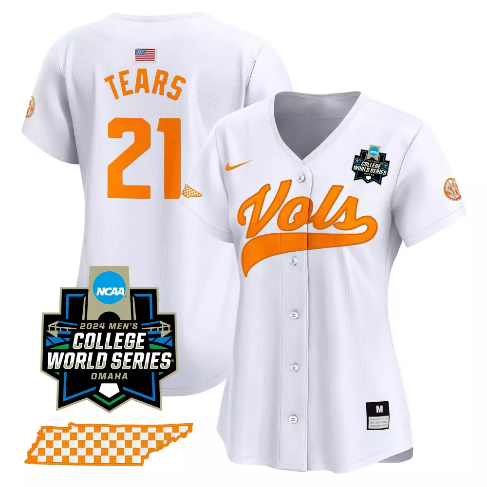 kavares tears white mens tennessee volunteers checkerboard 2024 tournament champions vapor premier limited jersey all st