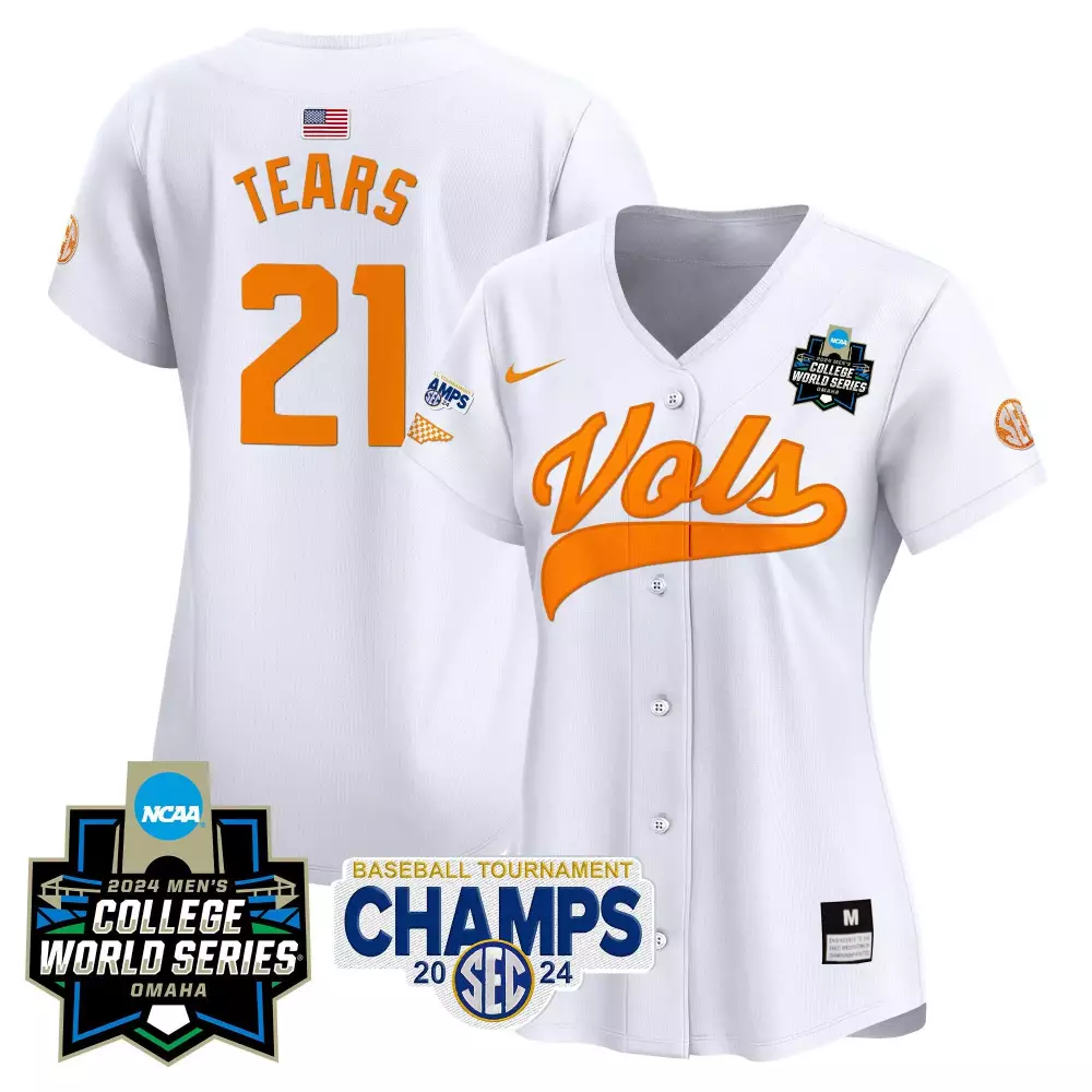 kavares tears white womens tennessee volunteers 2024 tournament champions vapor premier limited jersey v2 all stitched