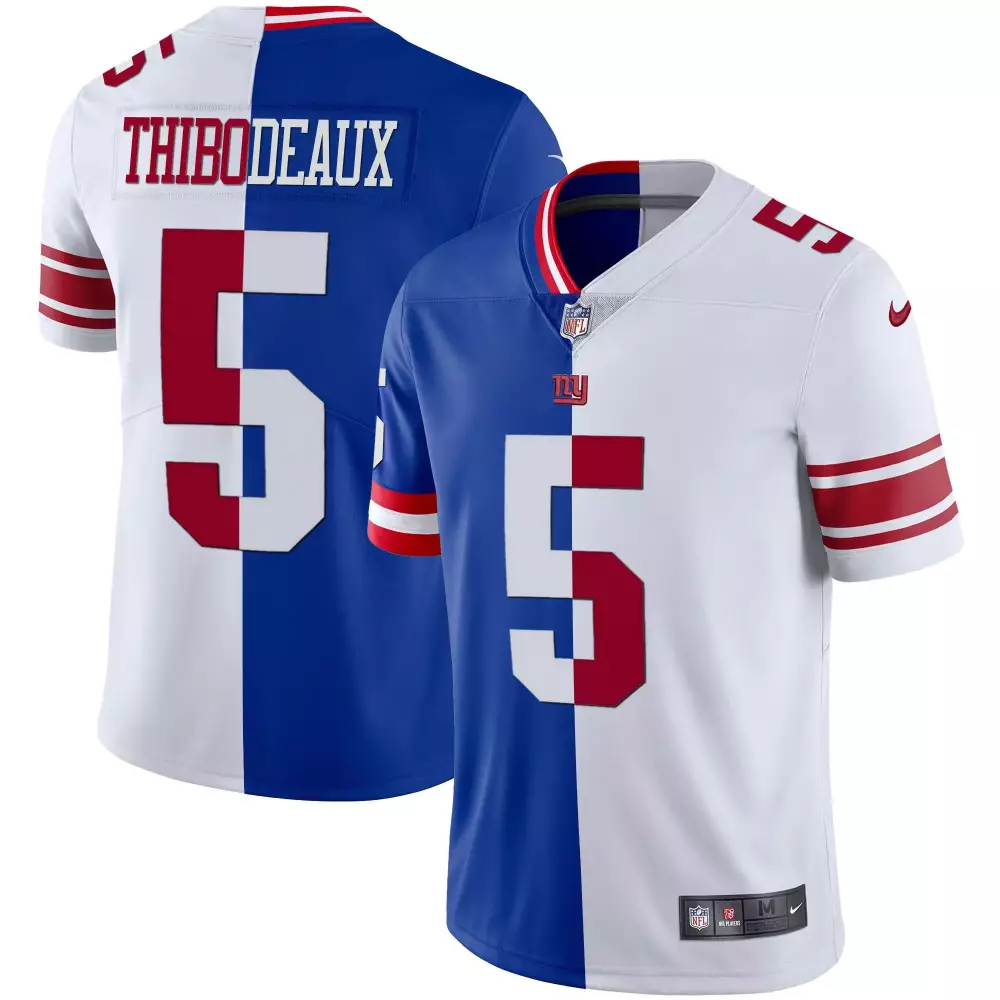 kayvon thibodeaux royal white mens new york giants split vapor jersey all stitched