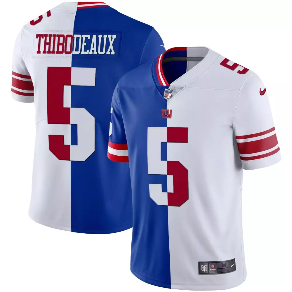 kayvon thibodeaux royal white mens new york giants split vapor jersey all stitched