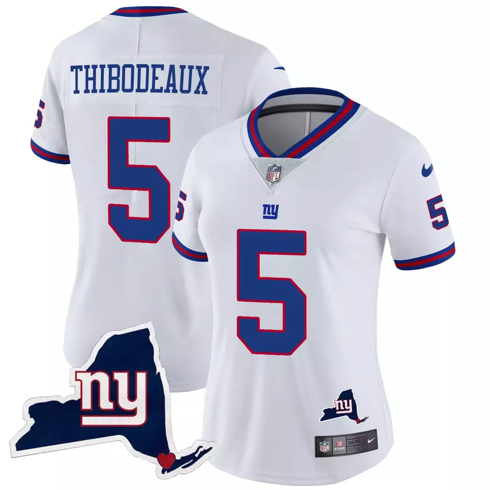 kayvon thibodeaux white womens new york giants 100th season state patch vapor limited jersey all stitched
