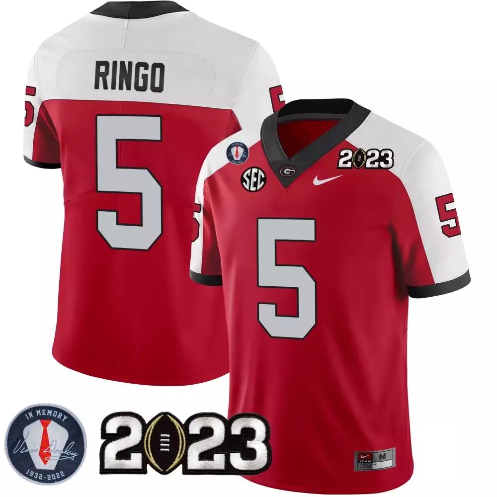 Kelee Ringo Red & Gold 2023 Champions V2 Jersey | All Stitched | Replica Fan Gear for Men, Women & Youth