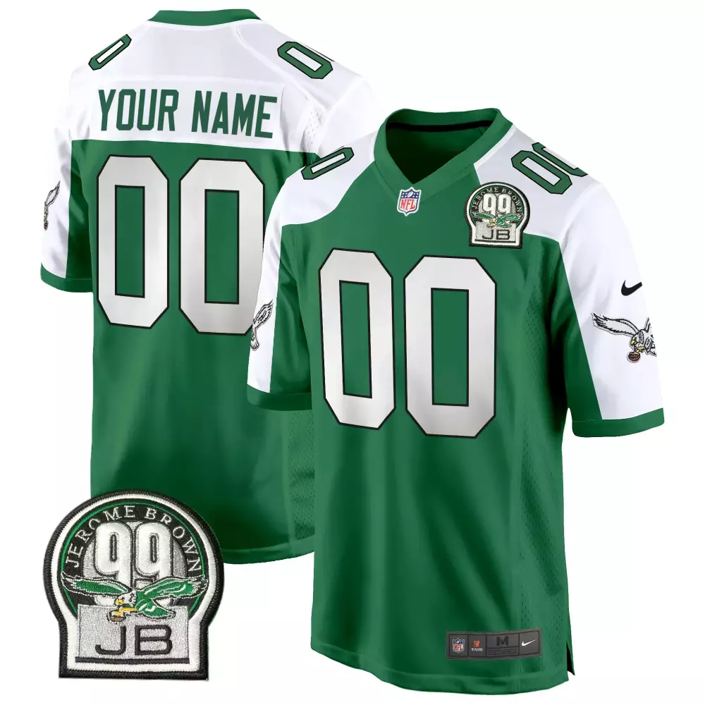 kelly alternate men philadelphia eagles 2024 throwback vapor limited custom jersey est 1933 patch all stitched