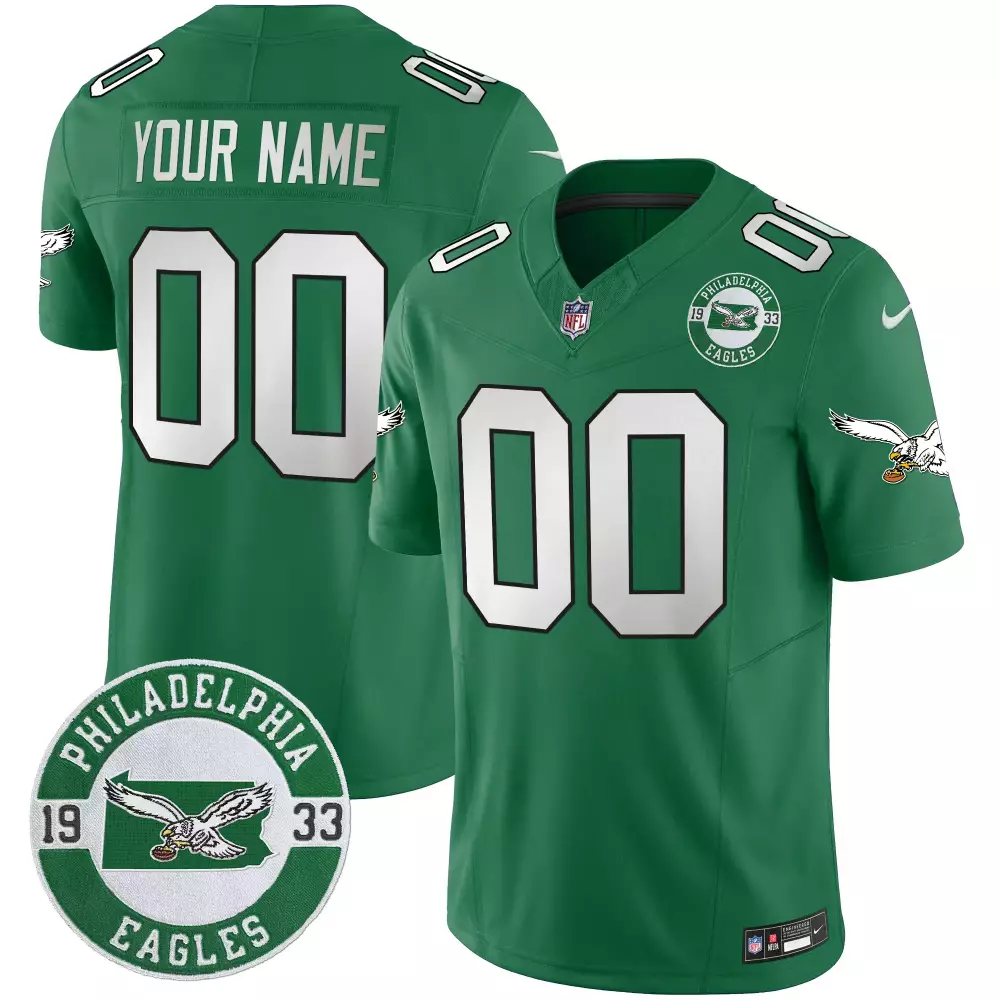 kelly green men jalen hurts philadelphia eagles vapor fuse limited jersey collection all stitched