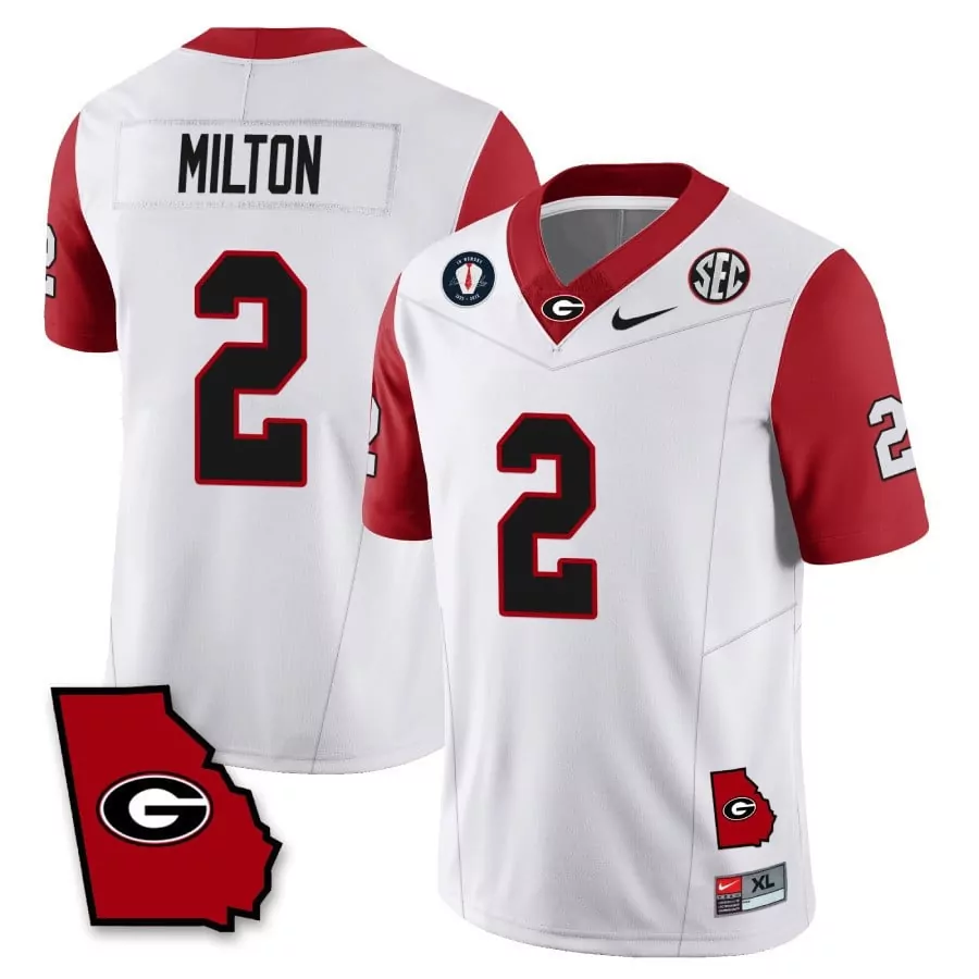 kendall milton red mens georgia bulldogs 2023 alternate vapor limited jersey all stitched